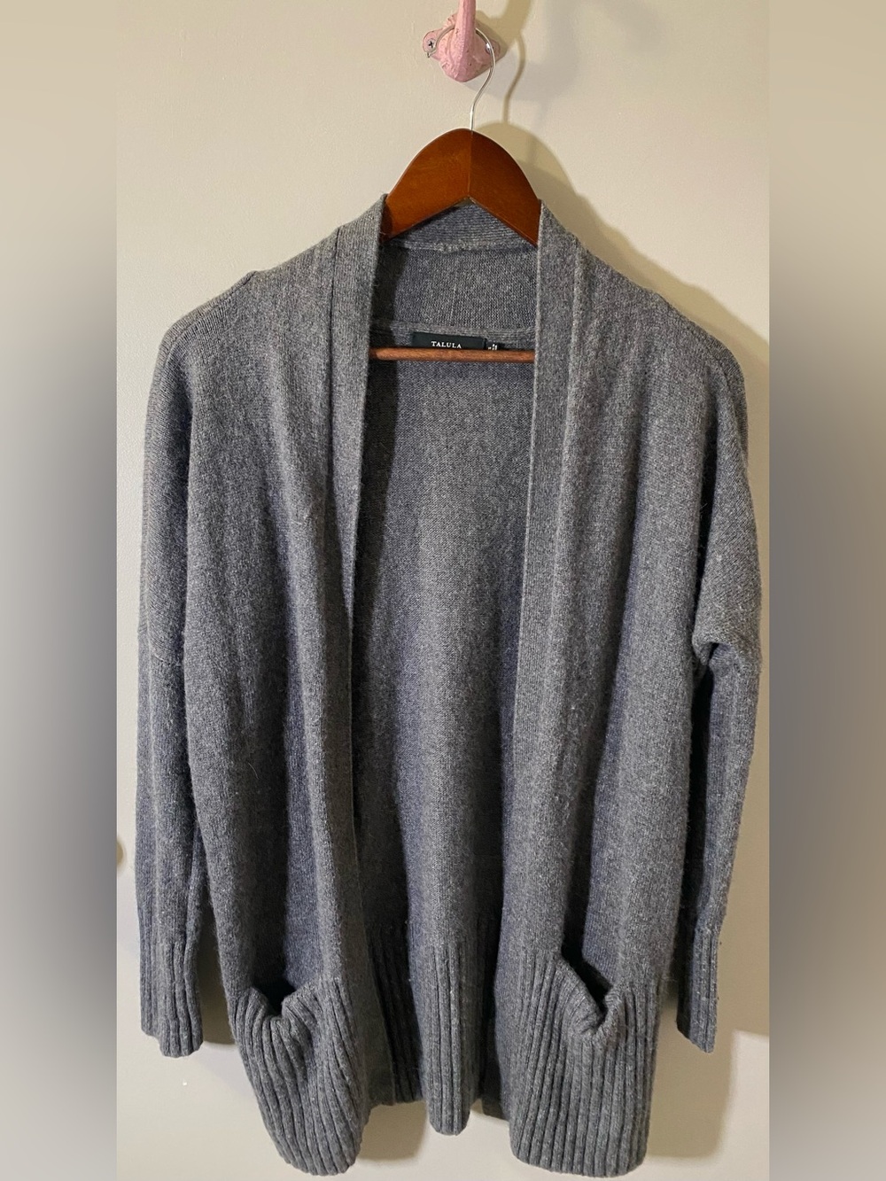 Talula Open-Front Gray Cardigan Sweater